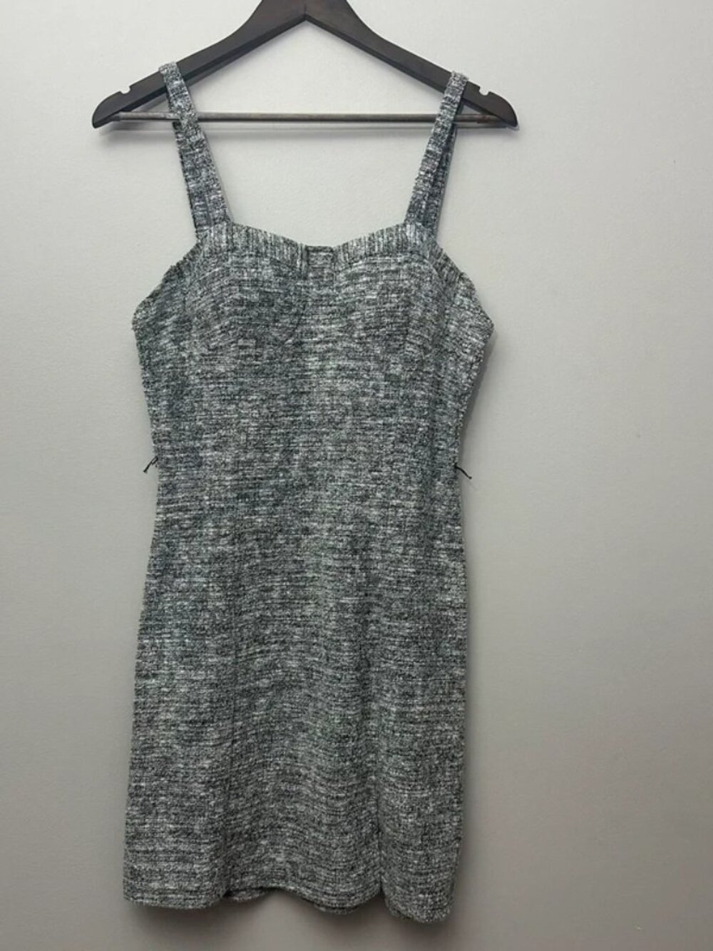 Madden NYC Women’s Small Black White Grey Textured Sleeveless Mini Dress